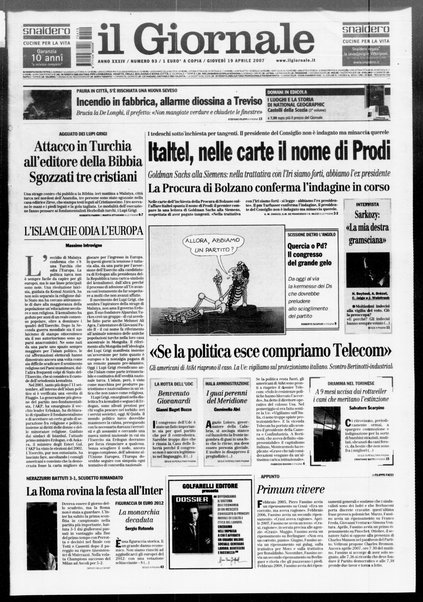 Il giornale : quotidiano del mattino